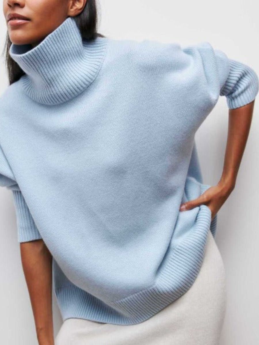 Bomullströja med polokrage