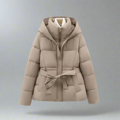 Vadderad midjejacka med bälte