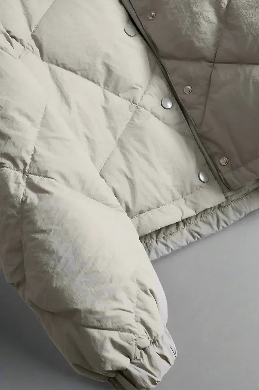 Lattice kort bomull vadderadJacka