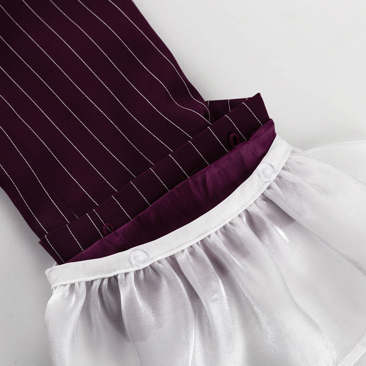 Lös elegant randig blazer