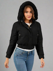 Casual quiltad bomullsjacka i smal passform