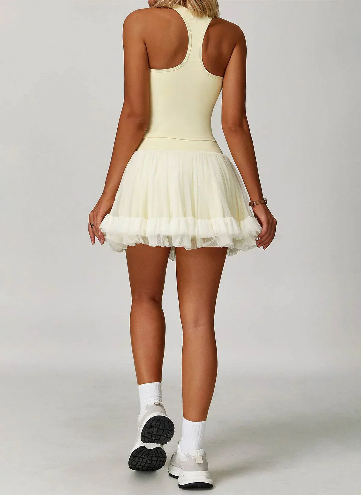 Sports set with top and tulle skirt