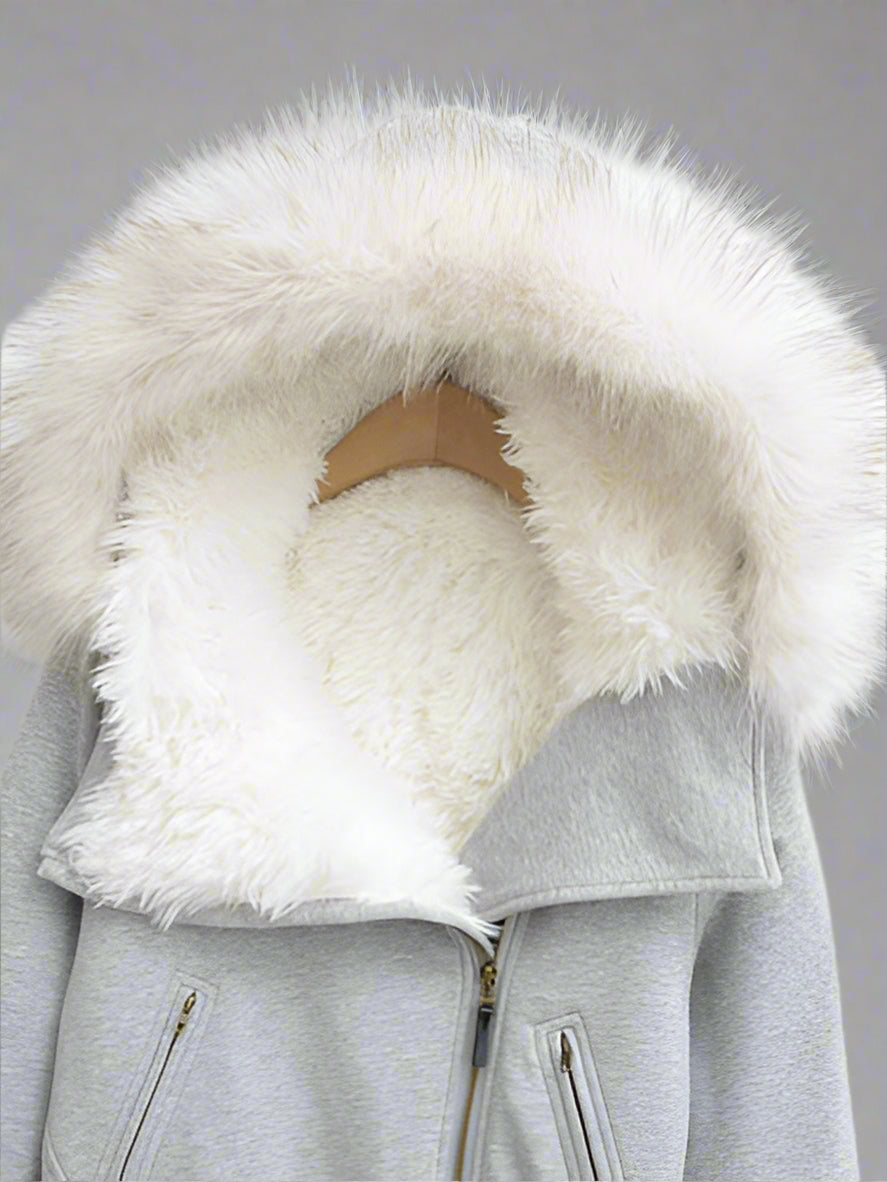 Cassius fleecad hoodiejacka