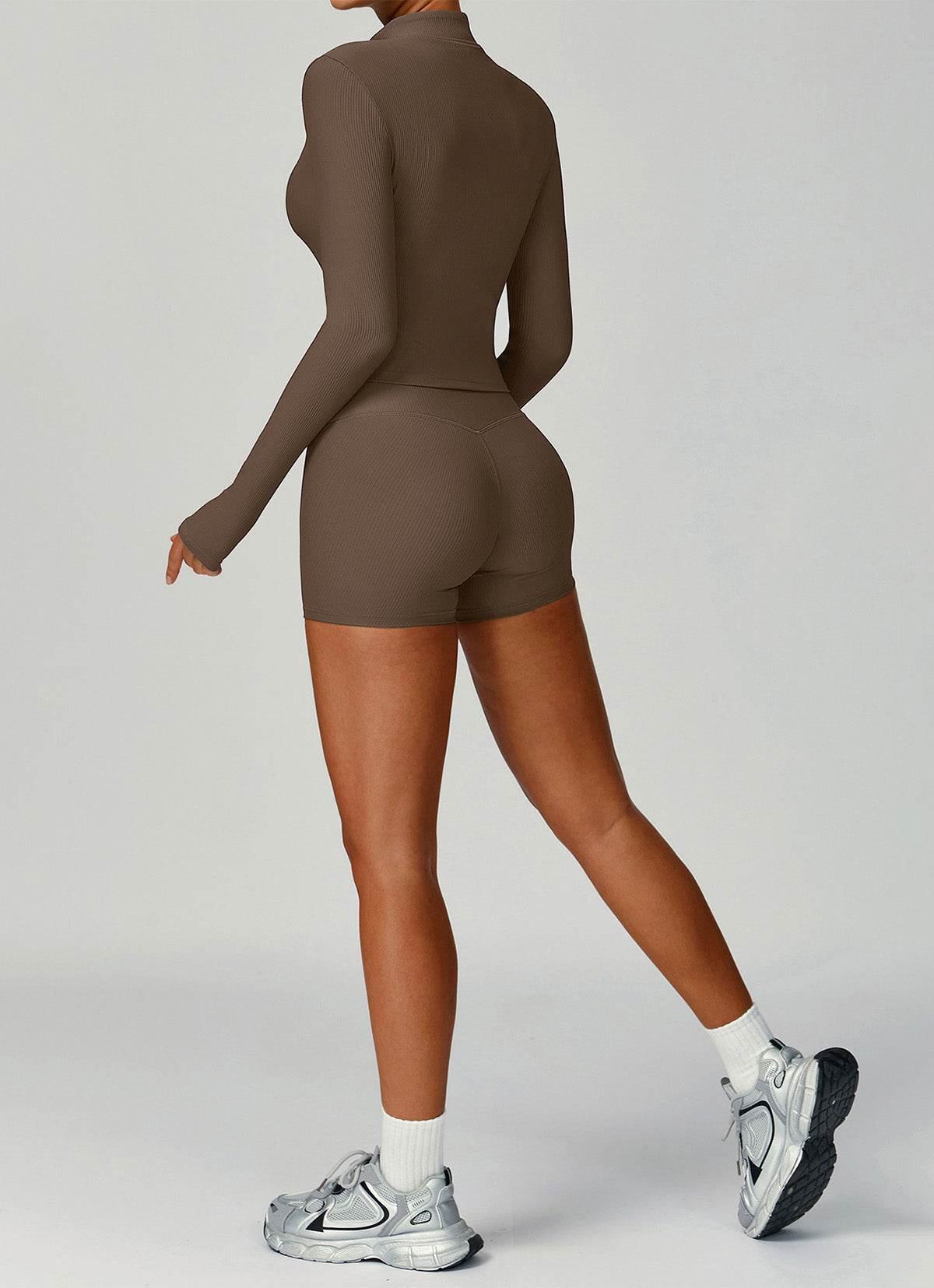 Sports training set - zip-up top and shorts