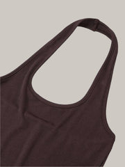 Bakluckelösa rompers med halterneck