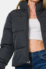 Zenana pufferjacka med fickor