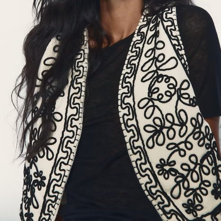 Retro vadderad bomullsväst