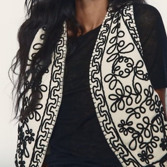 Retro vadderad bomullsväst