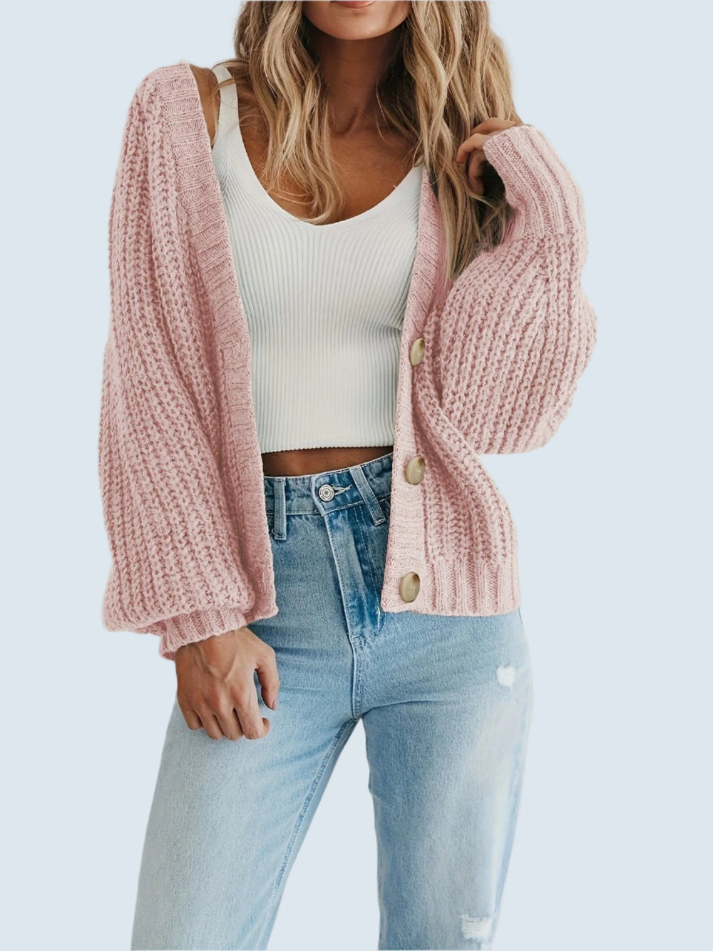 Bouttons kofta för kvinnor