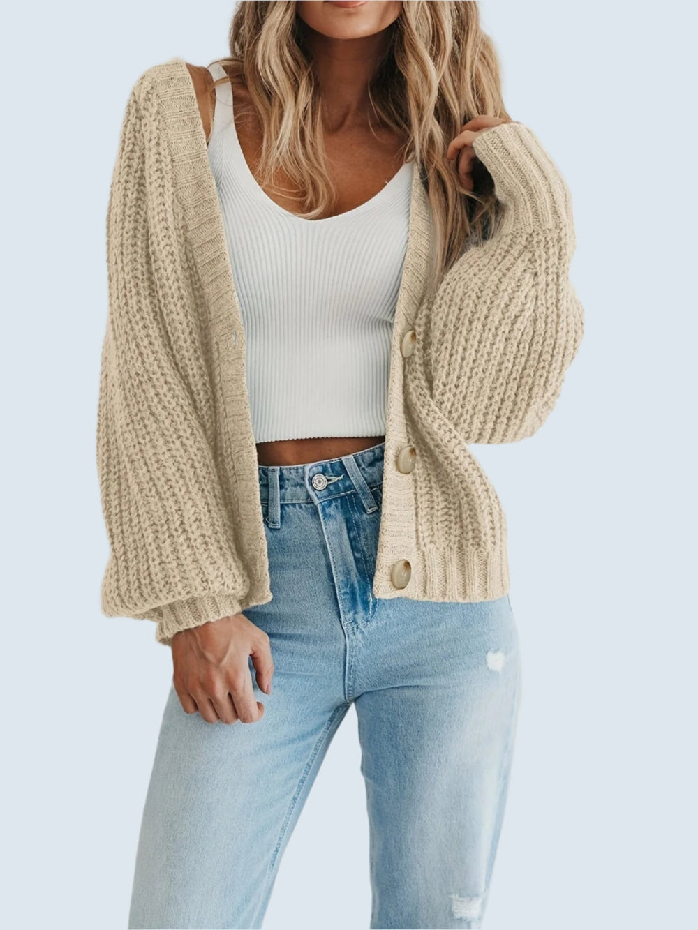 Bouttons kofta för kvinnor