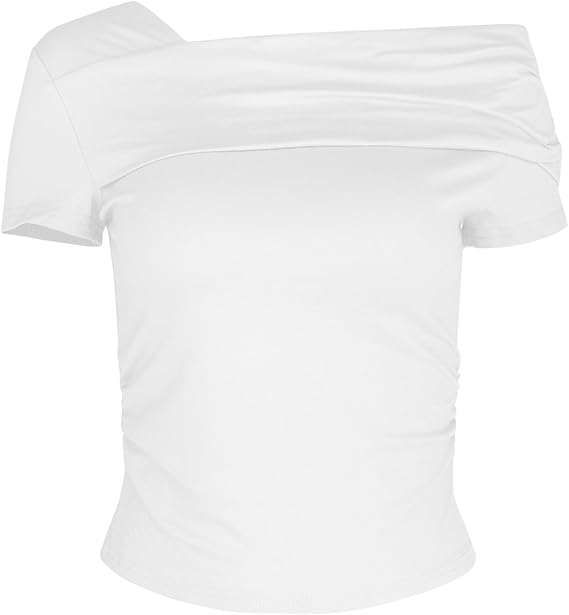 Off-the-shoulder asymmetrical top