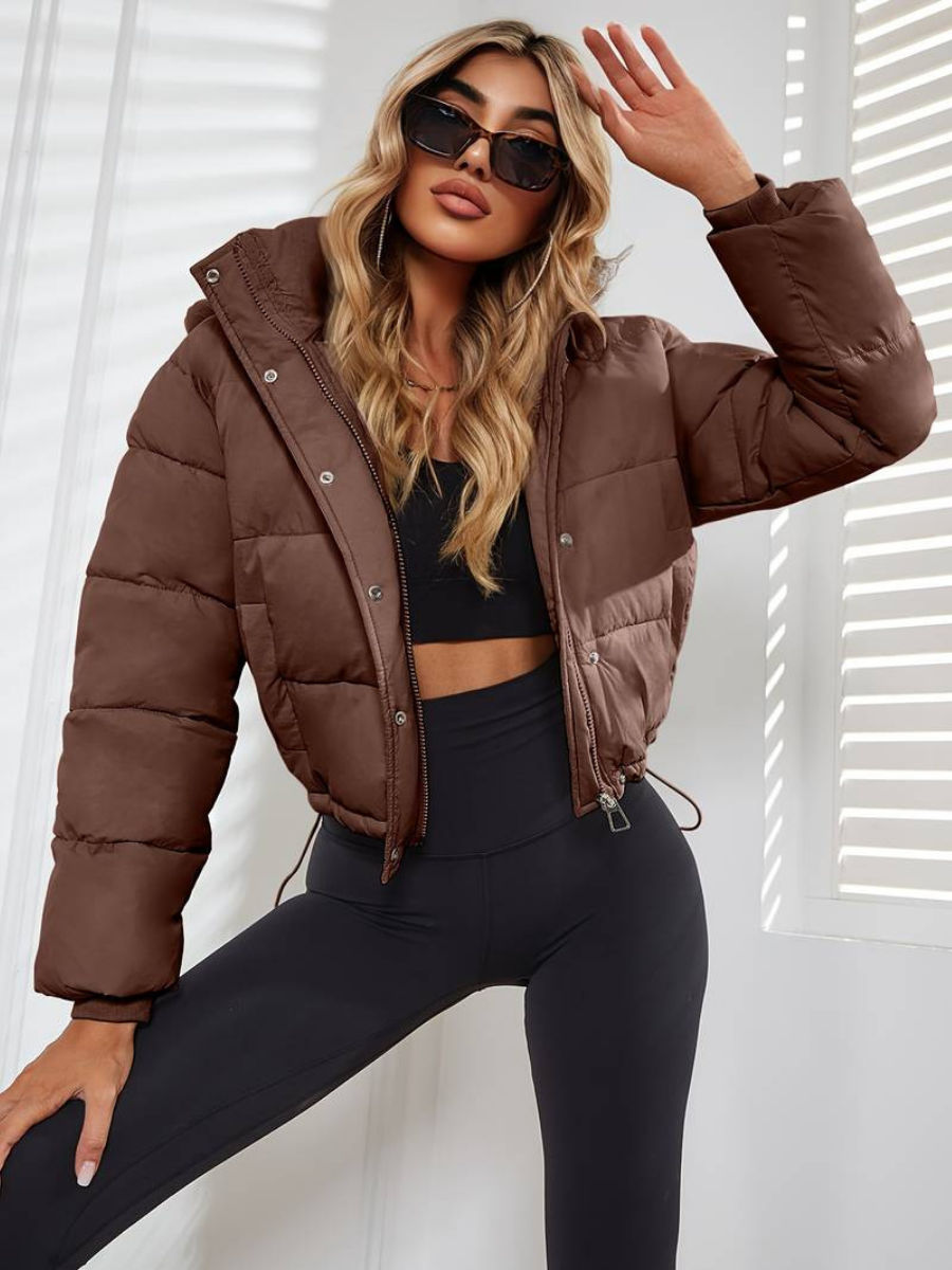 Plisserad jacka i slim-fit-modell