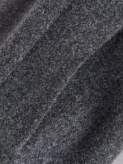 Gray short double-breasted jacket with wide lapels