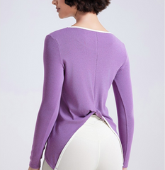 Yogatröja med lång ärm