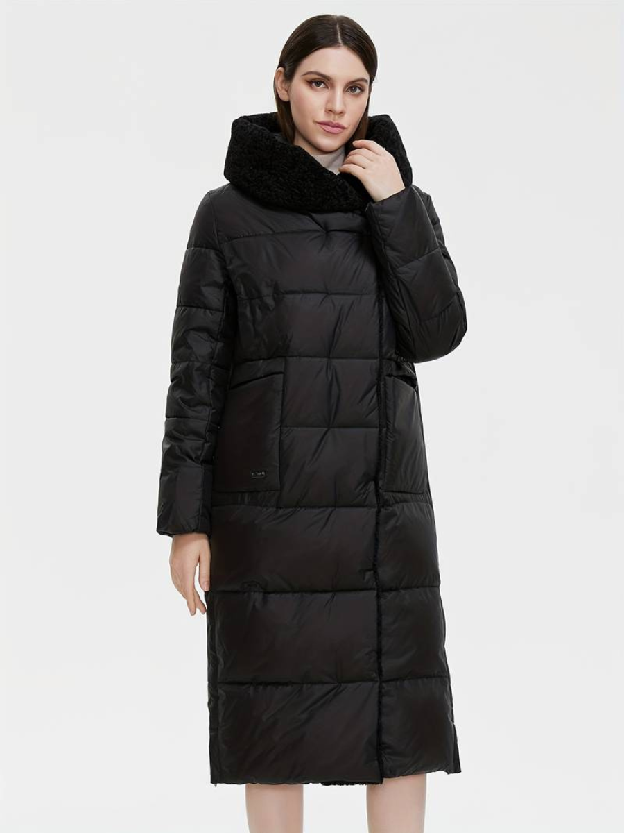 Fluffig jacka med dragkedja