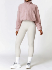 Fitness mjuk fleecejacka