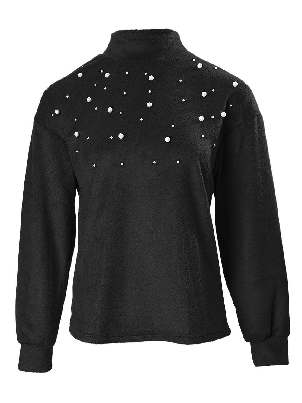 Turtleneck-tröja med pärlor