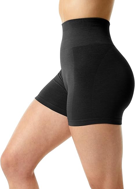 Seamless high-waisted sports shorts