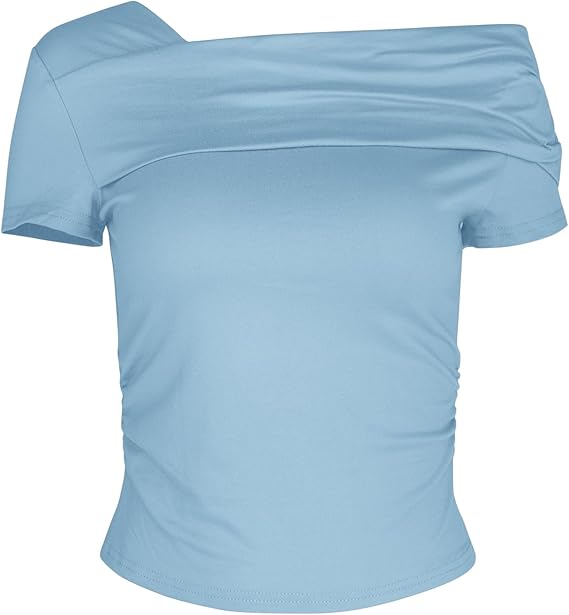 Off-the-shoulder asymmetrical top