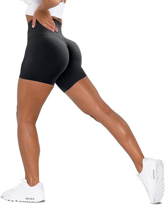Seamless high-waisted sports shorts