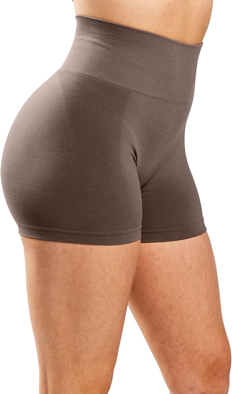 Seamless high-waisted sports shorts