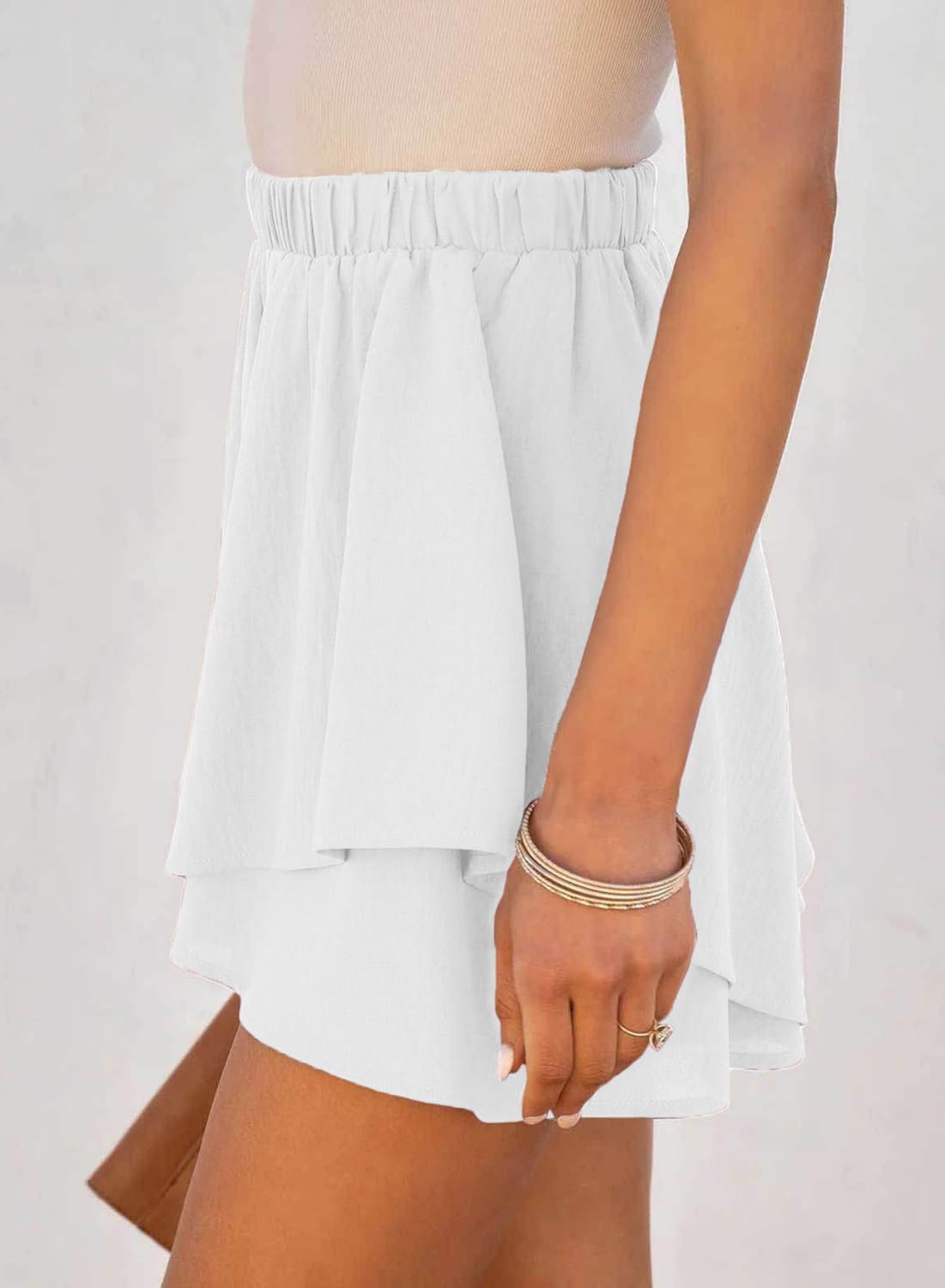 Layered ruffle shorts