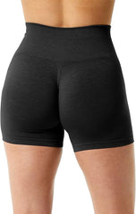 Seamless high-waisted sports shorts
