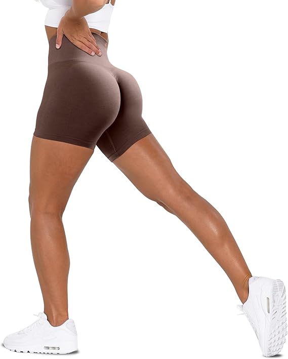 Seamless high-waisted sports shorts