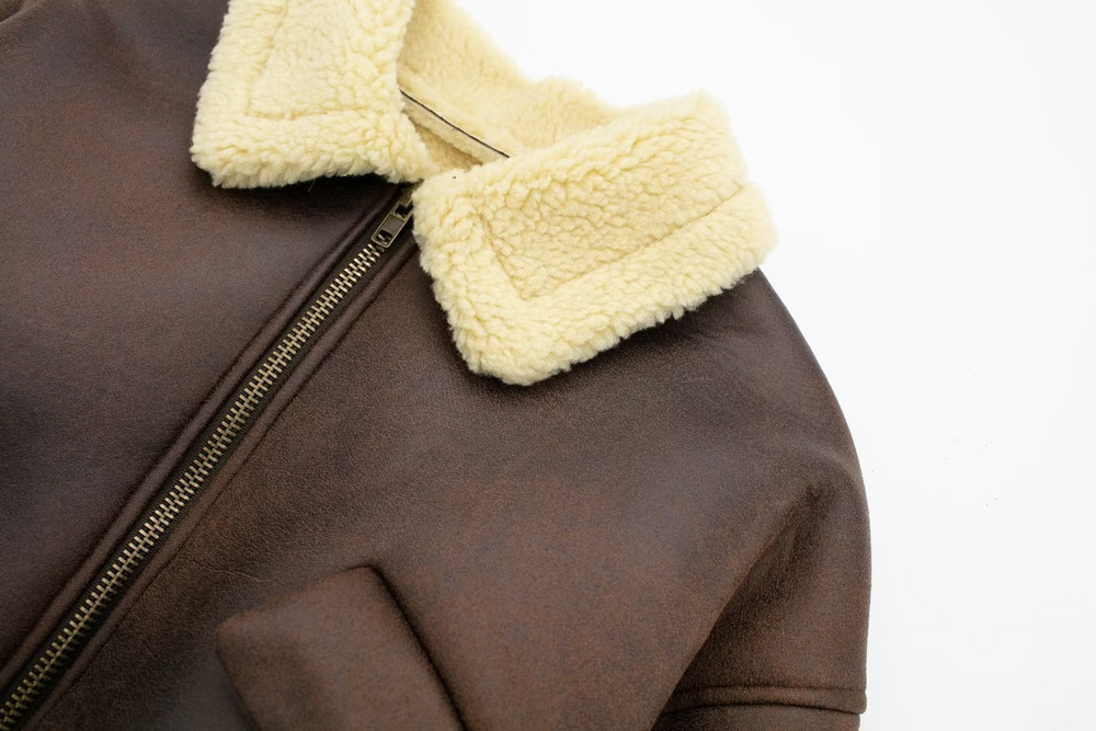 Långärmad jaket med fleece