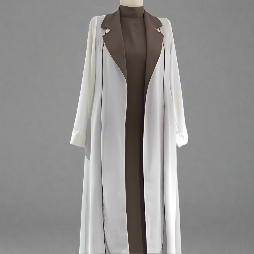 Mode lång cardigan trenchcoat