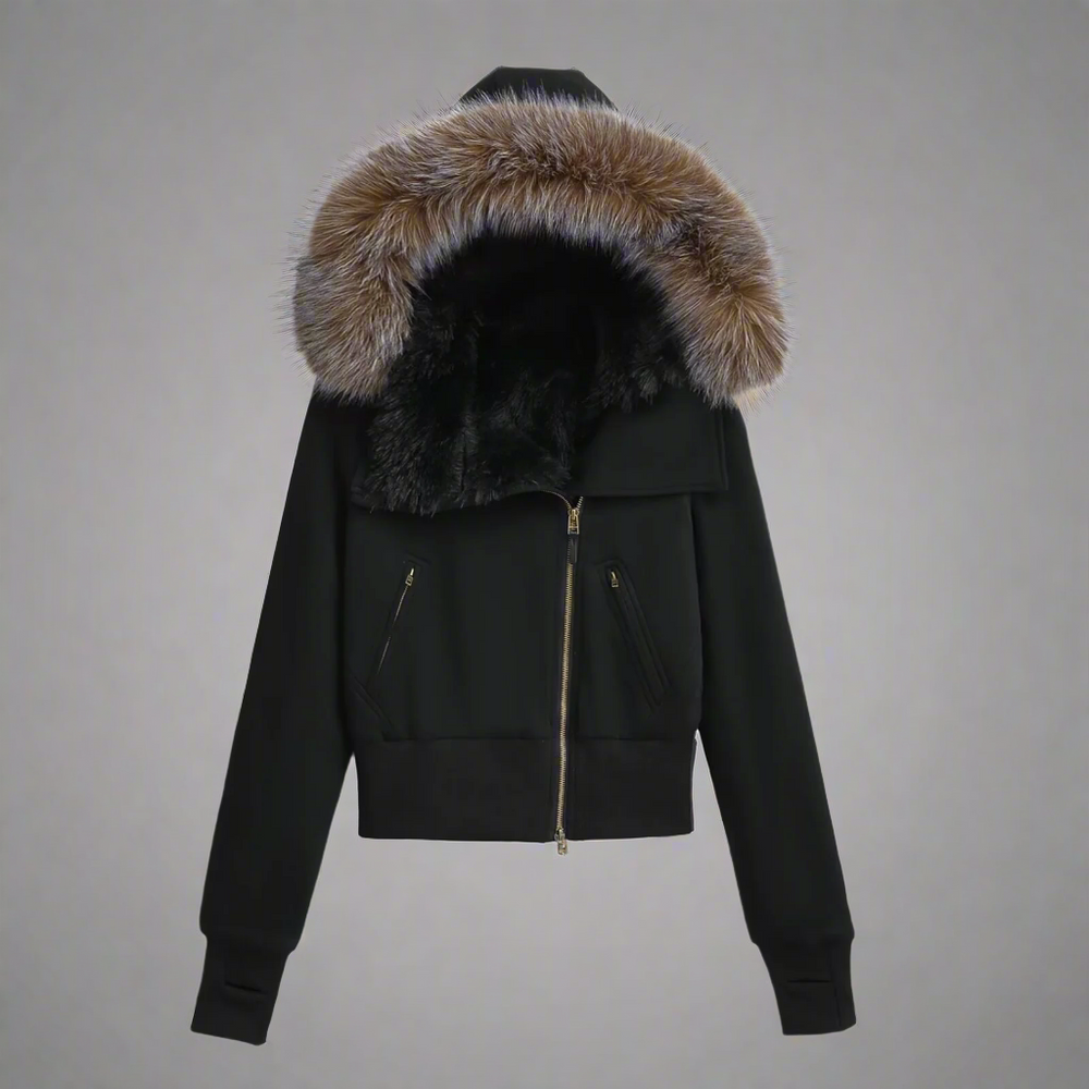 Cassius fleecad hoodiejacka