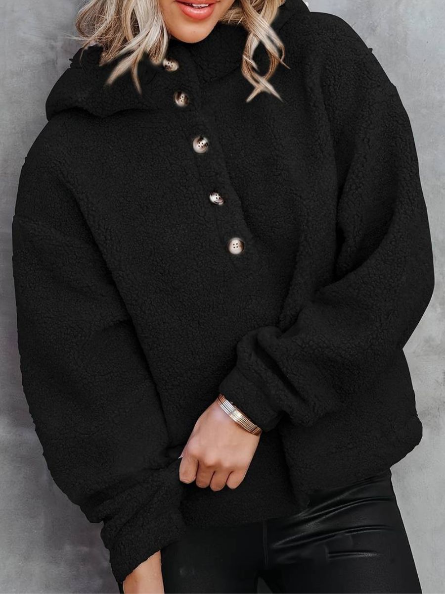 Mjuk huvtröja med bouttons