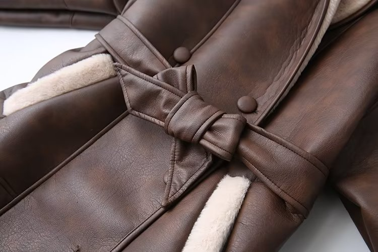 Skinnjacka i mocka med kashmir