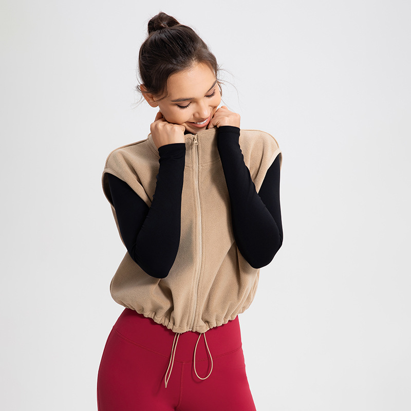 Turtleneck-västar med dragkedja