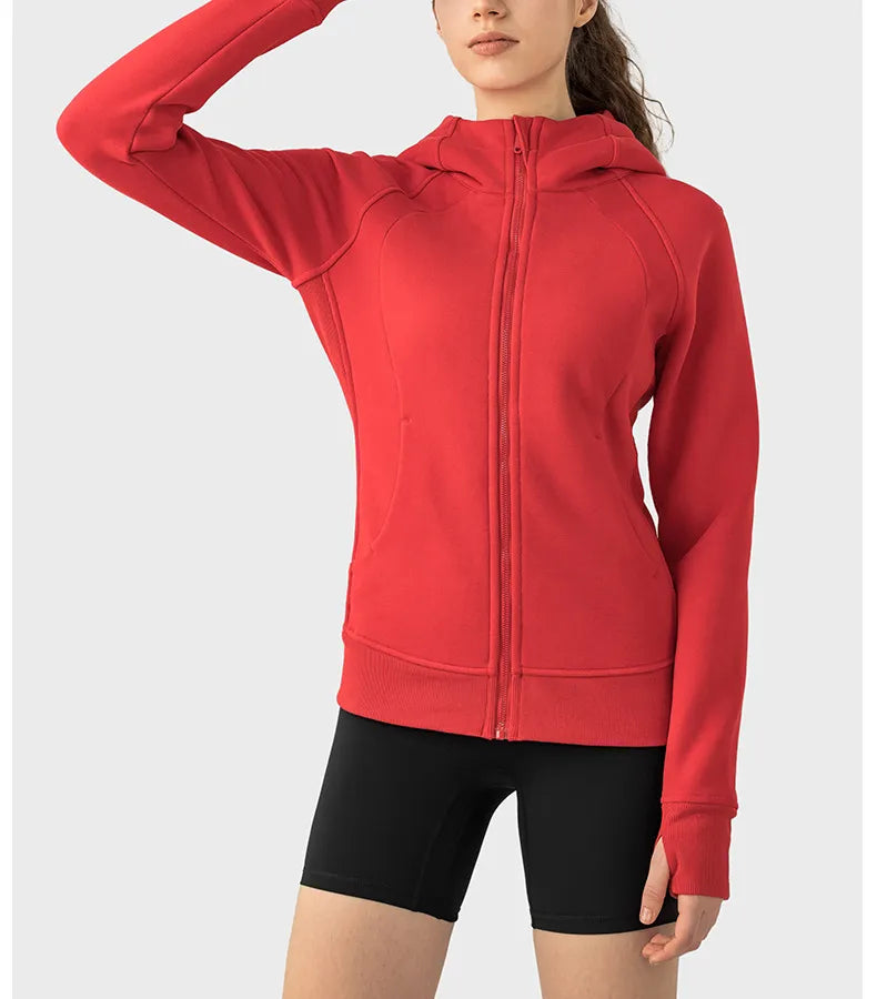 Hooded sports jacket