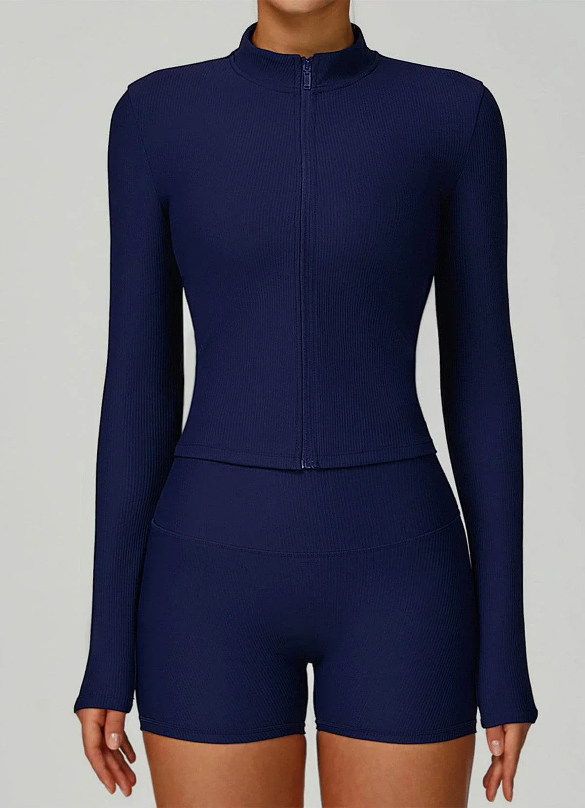 Sports training set - zip-up top and shorts