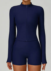 Sports training set - zip-up top and shorts