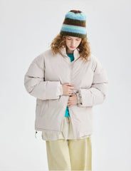 Varm vadderad jacka med turtleneck