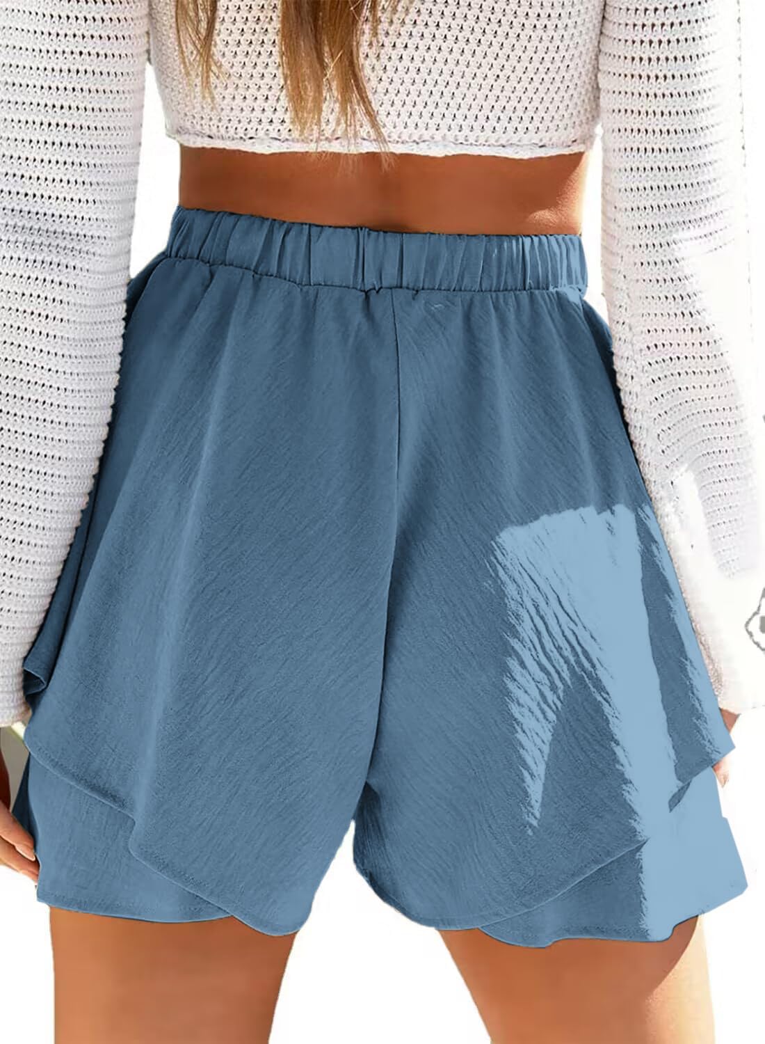 Layered ruffle shorts