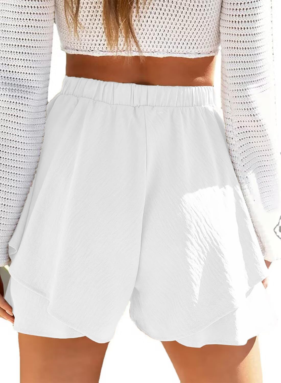 Layered ruffle shorts