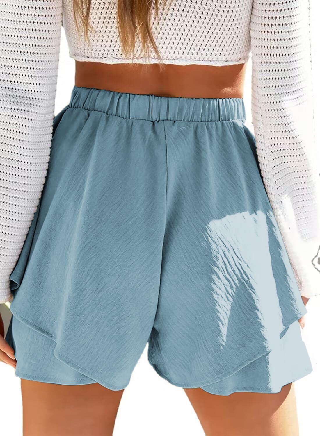 Layered ruffle shorts