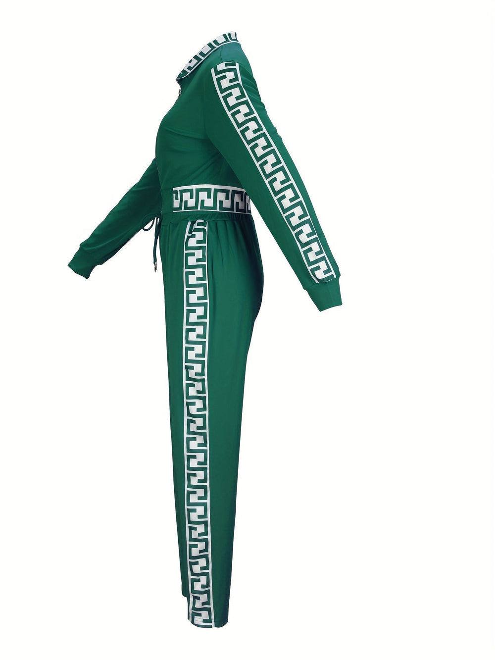 Sportblus och byxor med printdetaljer