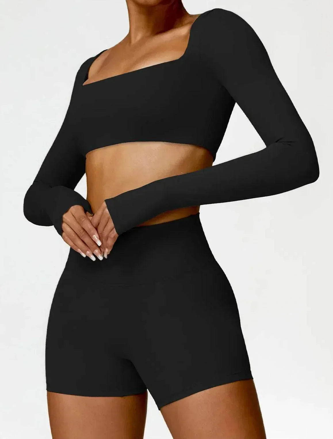 Seamless long sleeve sports set