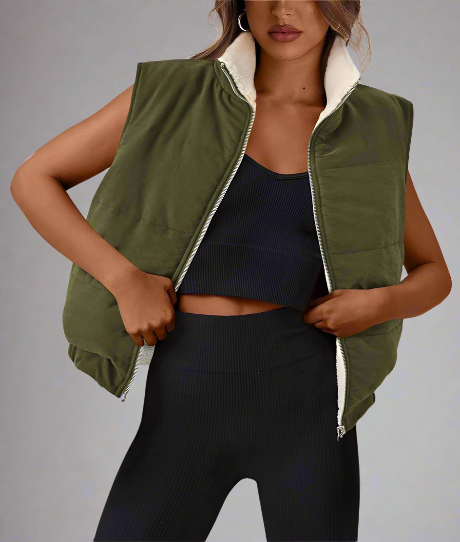 Varm väst i lammull