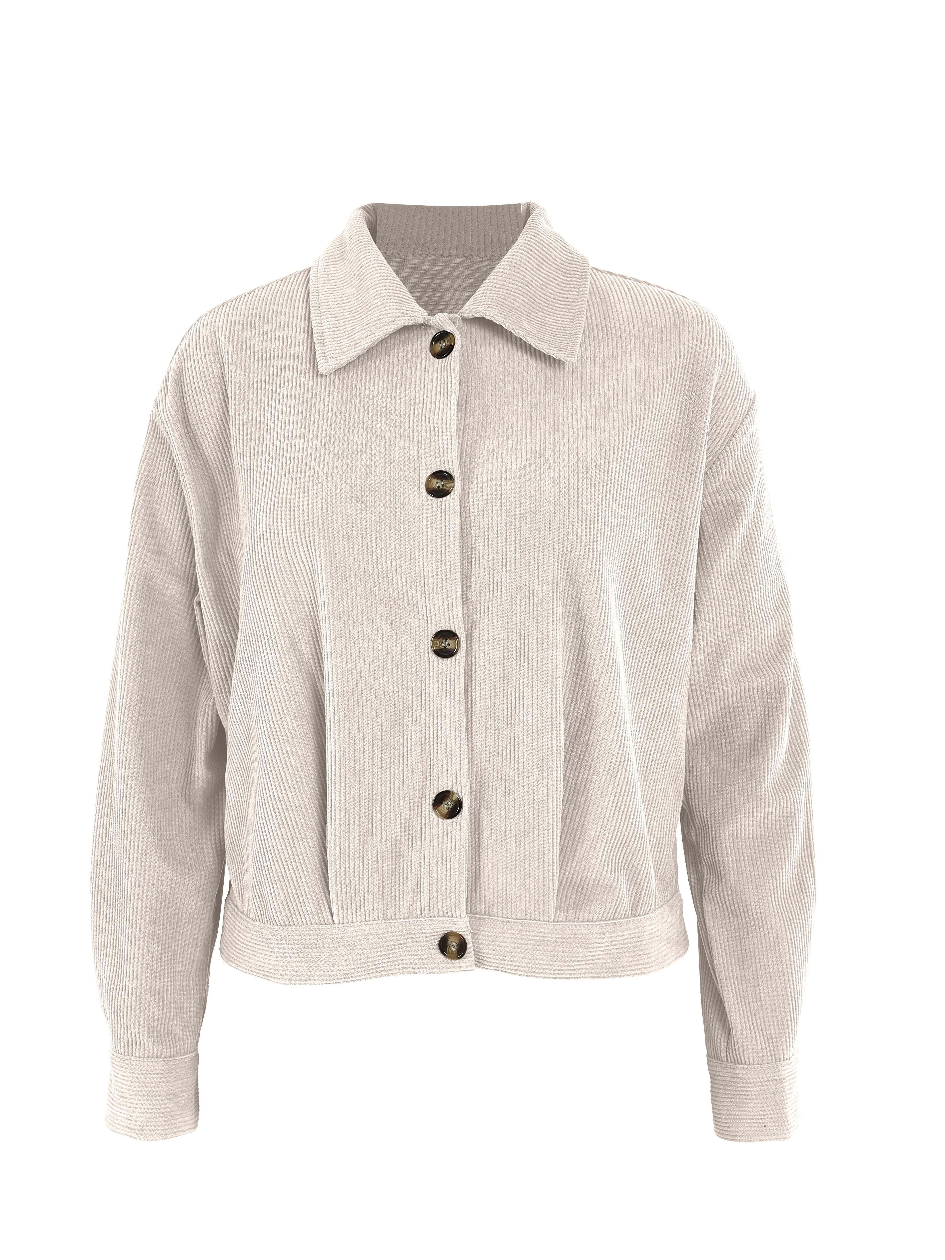 Randig jacka med knappar