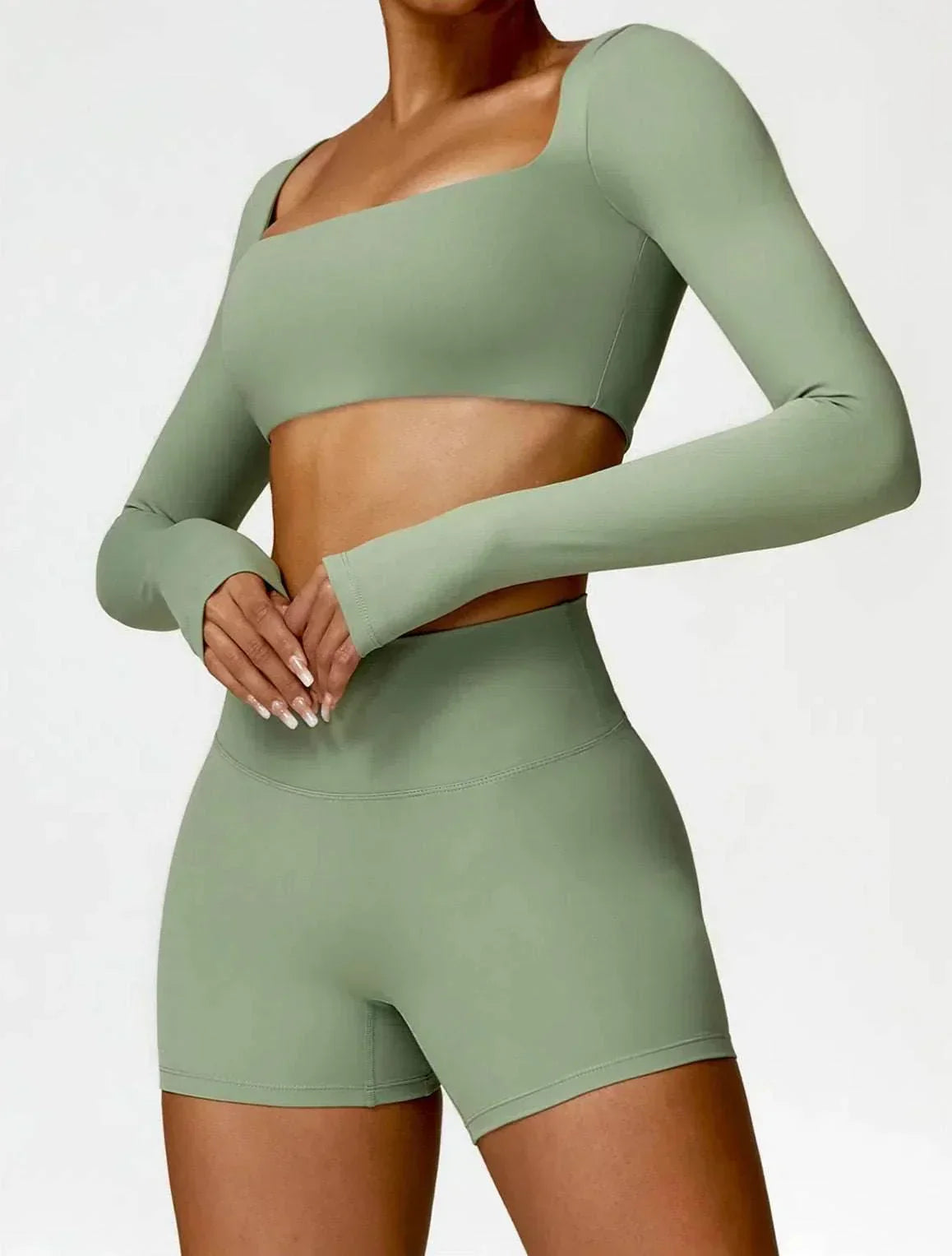 Seamless long sleeve sports set