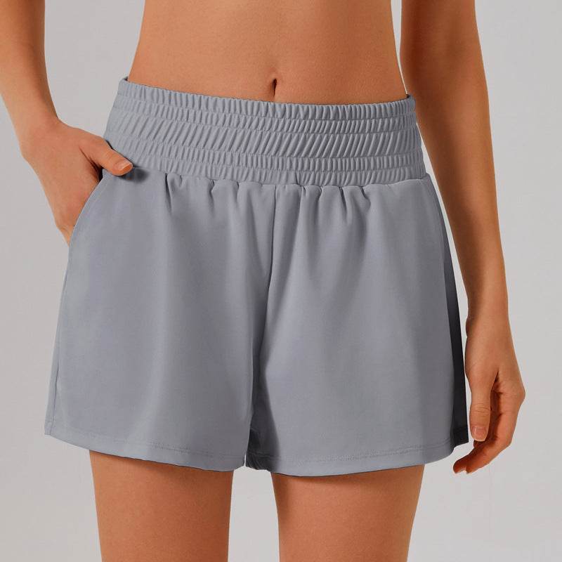 High-waisted airy sports shorts