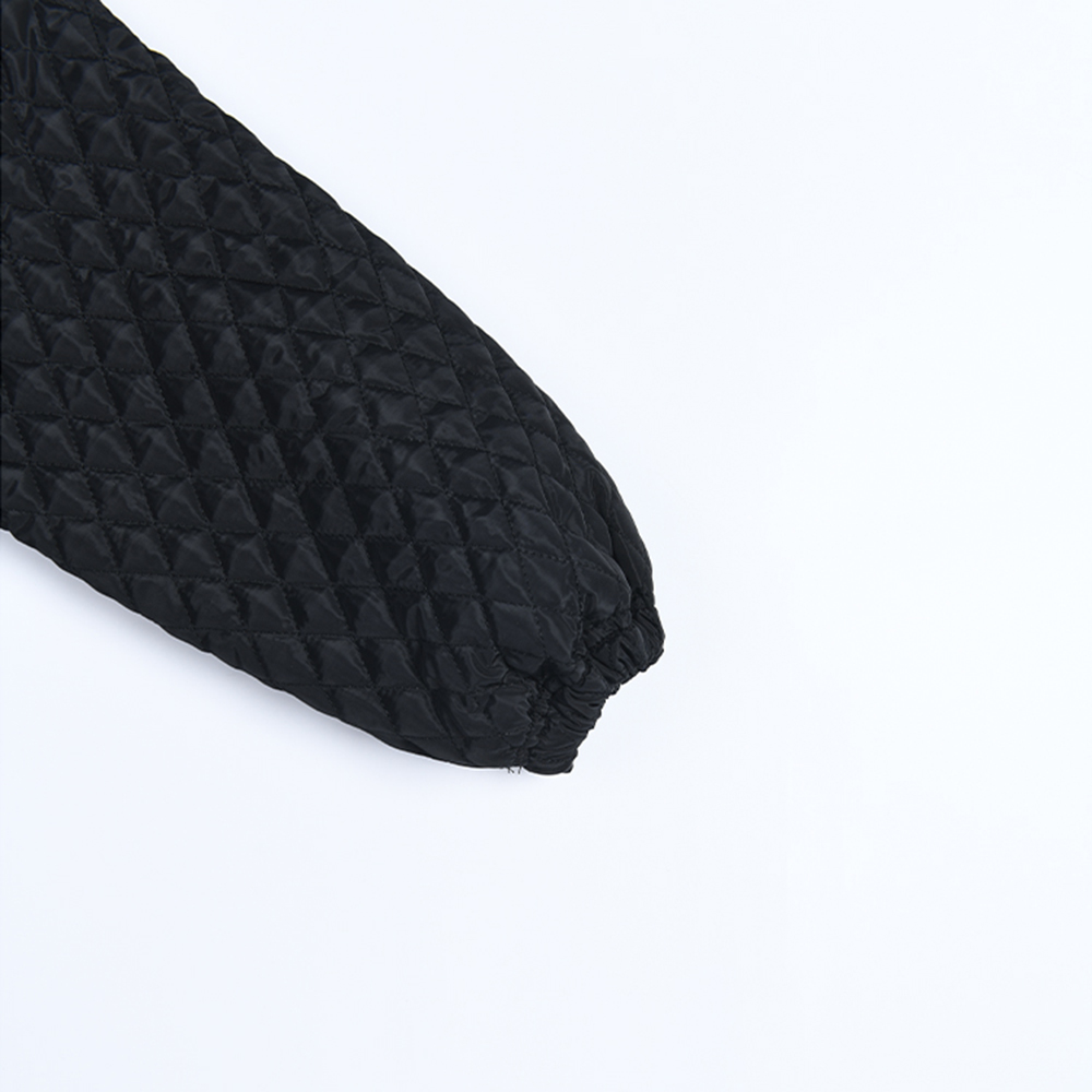 Knälång bomullsjacka med clipsad knapp