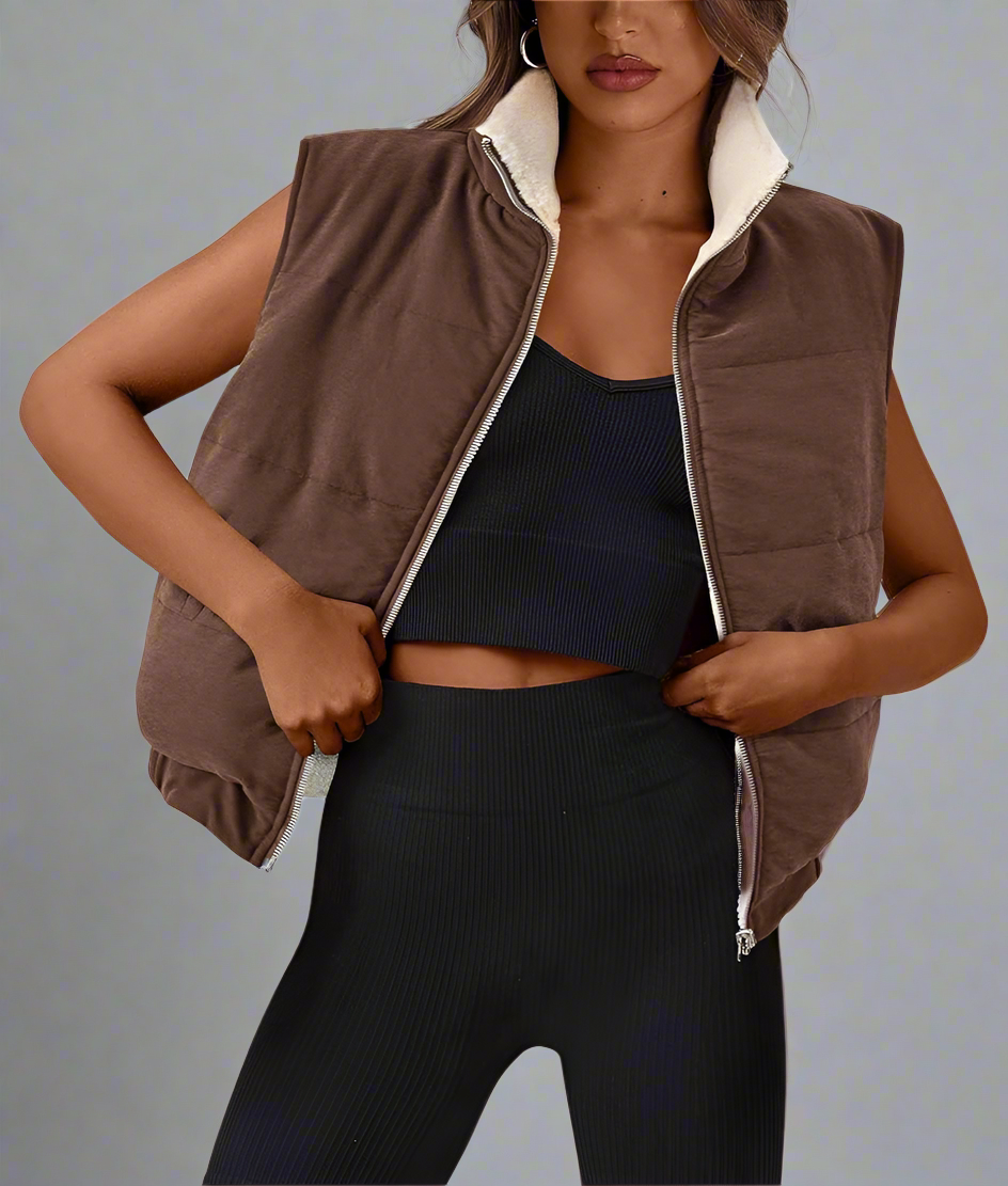 Varm väst i lammull