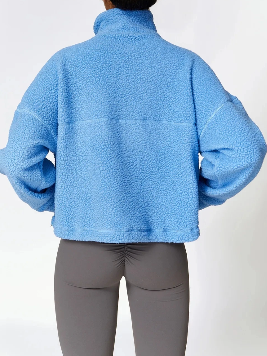 Fitness mjuk fleecejacka